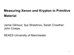 Measuring Xenon and Krypton in Primitive Material