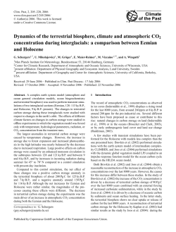 Dynamics of the terrestrial biosphere, climate and atmospheric CO2