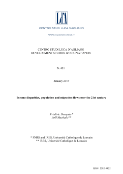 Income disparities, population and migration flows over the 21st