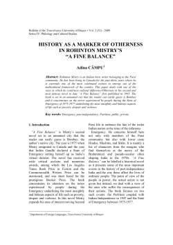 history as a marker of otherness in rohinton mistry`s