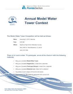 Annual Model Water Tower Contest
