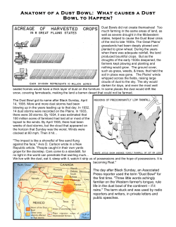 Anatomy of a Dust Bowl: What causes a Dust Bowl to Happen?