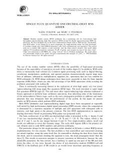 single flux quantum one-decimal-digit rns adder