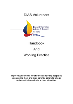 Volunteer handbook - DIAS Devon Information Advice and Support