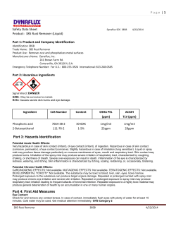 Page | 1 Safety Data Sheet Product: 385 Rust Remover (Liquid) Part