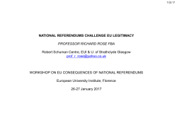 National referendums challenge EU legitimacy