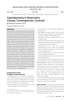 Cyanobacteria in Reservoirs - West Hill Pond Association