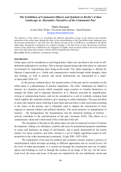 The Exhibition of Communist Objects and Symbols in Berlin`s Urban