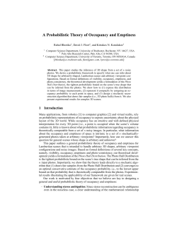 A Probabilistic Theory of Occupancy and Emptiness