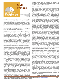 Civil Unrest - California History-Social Science Project