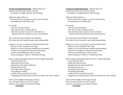 A Prayer for Global Restoration-- Michelle Balek, osf Good and