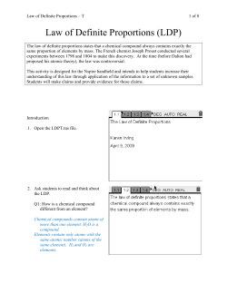 Law of Definite Proportions (LDP)