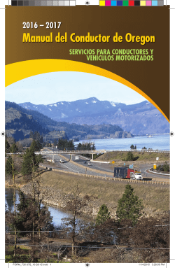 Manual del Conductor de Oregon
