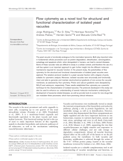 Flow cytometry as a novel tool for structural and functional