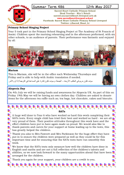 12th May 2017 - Sacred Heart Catholic Primary School