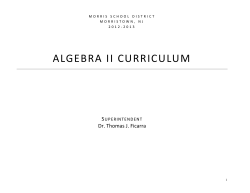 Algebra II - Morris School District