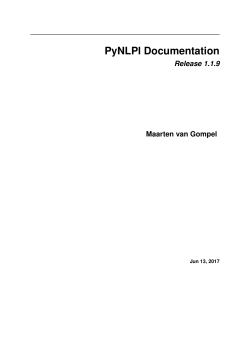 PyNLPl Documentation