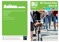 BU Travel Plan 2013-18 - Bournemouth University
