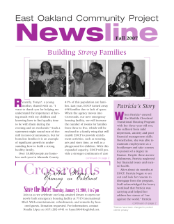 EOCP Newsletter Fall 2007 - East Oakland Community Project
