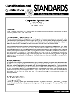 Carpenter Apprentice - California State University