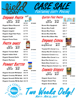 featuring cost + pricing organic pasta pasta sauce organic cereal