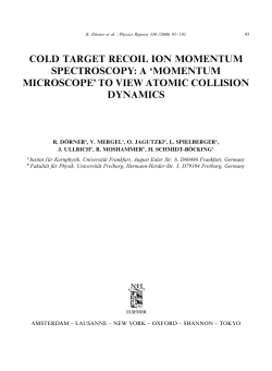 COLD TARGET RECOIL ION MOMENTUM SPECTROSCOPY: A