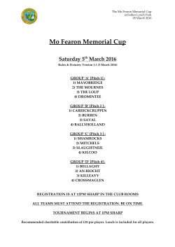 Mo Fearon Cup 2016 - Fixtures and Rules v1-1