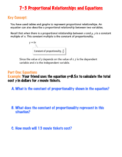 7-3 Proportional Relationships and Equations