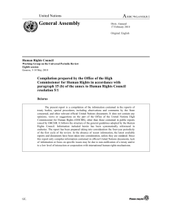 UPR (2010) Compilation of UN Information