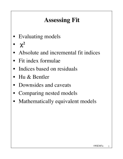 Assessing Fit