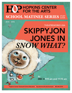 SCHOOL MATINEE SERIES - Hopkins Center for the Arts