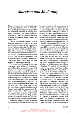 Marxism and Modernity