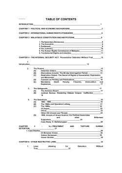 TABLE OF CONTENTS - Amnesty International