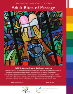 family ed #1 - Women of Reform Judaism