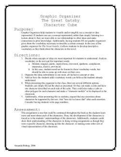 Graphic Organizer The Great Gatsby Character Cube