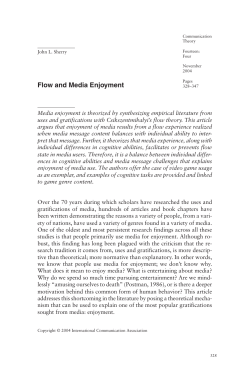 Flow and Media Enjoyment - Michigan State University
