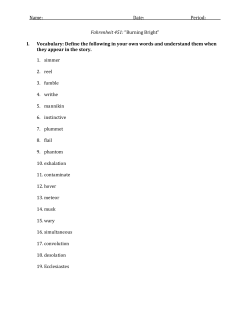 F451 Part II Packet and Study Questions