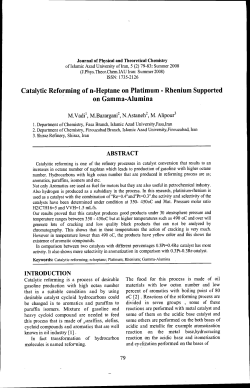 Catalytic Reforming of n-Heptane on Platimum