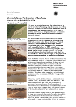Robert Smithson. The Invention of Landscape Broken Circle/Spiral
