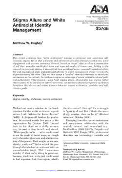 Stigma Allure and White Antiracist Identity Management