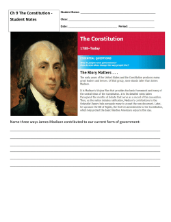 Ch 9 The Constitution - Student Notes