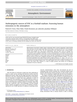 Anthropogenic sources of VOC in a football stadium: Assessing