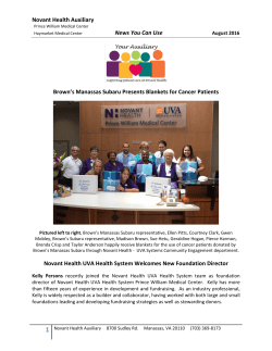 Novant Health Auxiliary News You Can Use Brown`s Manassas