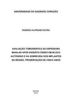 universidade do sagrado cora&ccedil;&atilde;o avalia&ccedil;&atilde;o tomogr&aacute;fica da