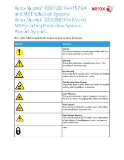 Xerox Nuvera System Product Symbols