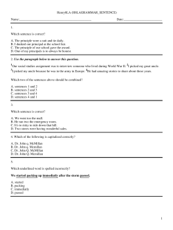 GRAMMAR SENTENCES8