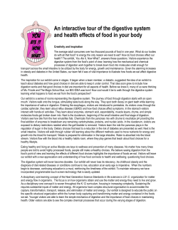 An interactive tour of the digestive system and health effects of food