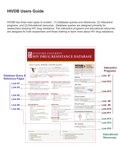 User Guide in PDF - HIV Drug Resistance Database