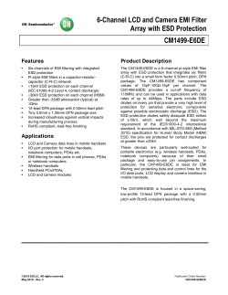6-Channel LCD and Camera EMI Filter Array with ESD