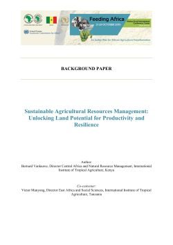 Sustainable Agricultural Resources Management: Unlocking Land